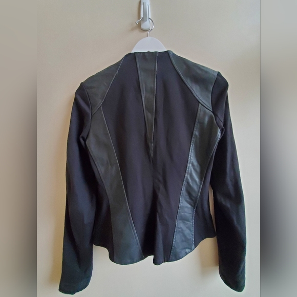 HELMUT Helmut Lang Washed Leather Paneled Jacket - Picture 10 of 14
